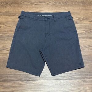 Zoo York Flat Front Chino Shorts Blue Pinstripe Men’s Size 34 Skate Casual